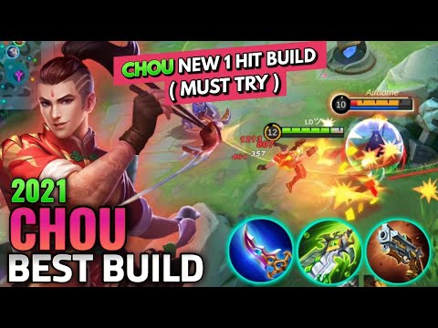 Chou New 1 Hit Build | Chou Best Build 2021 | Top 1 Global Chou Build - MLBB