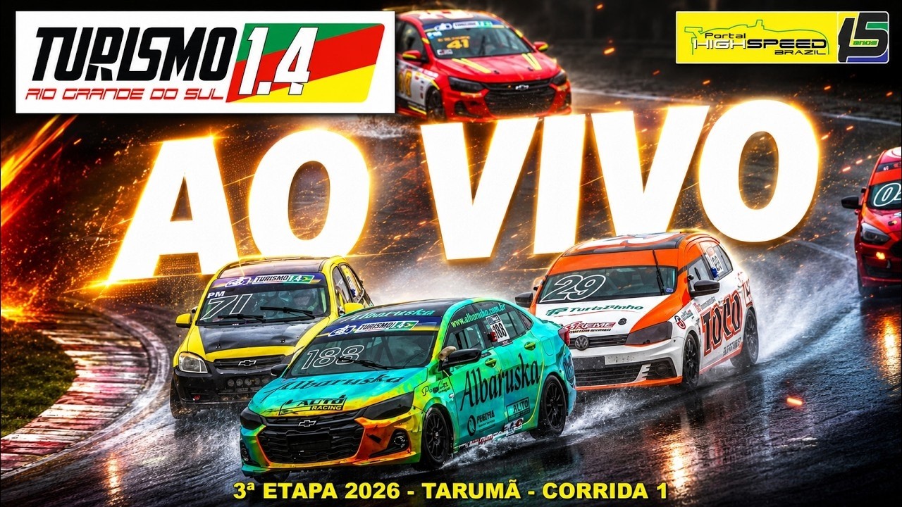 🔴 TURISMO 1.4 RS | Corrida 1 | 3ª Etapa 2026 | Tarumã (RS) | Ao Vivo