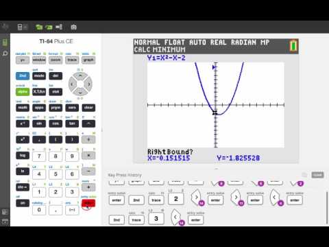 Calculator skills: Finding Zeros and Vertex on TI-84