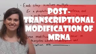 Post-Transcriptional Modification of Pre-mRNA