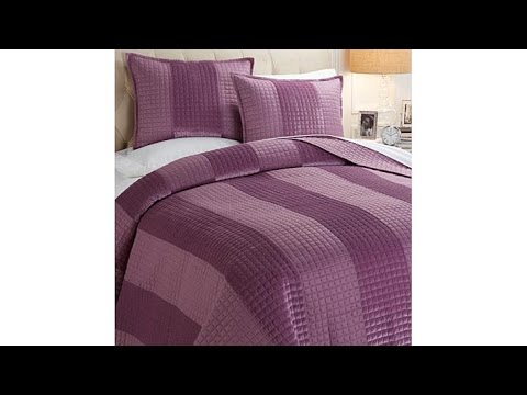 Concierge Collection 3piece Velvet Stripe Coverlet Set