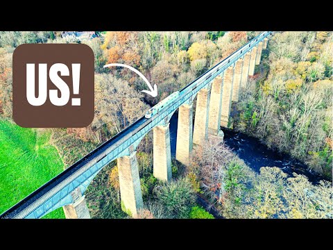 Crossing The WORLD’S HIGHEST Aqueduct By NARROWBOAT | STUNNING Drone Footage Pontcysyllte Aqueduct