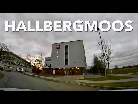 Driving to Hallbergmoos in Bayern, Germany
