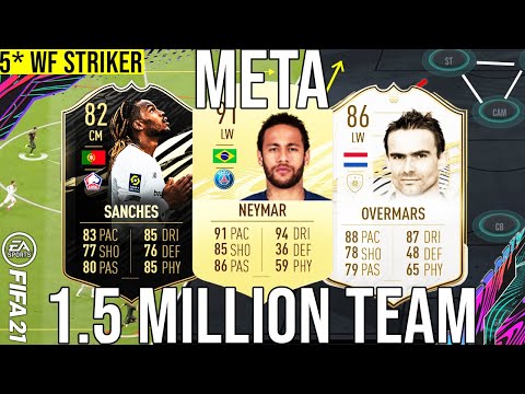 BEST META 1.5 MILLION COIN TEAM (5* WEAK FOOT PLAYERS) SQUAD BUILDER TO GET MORE WINS! - FIFA 21