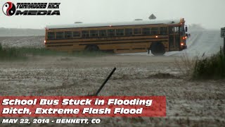 preview picture of video '05/22/2014 Bennett, CO - School Bus Flash Flood'