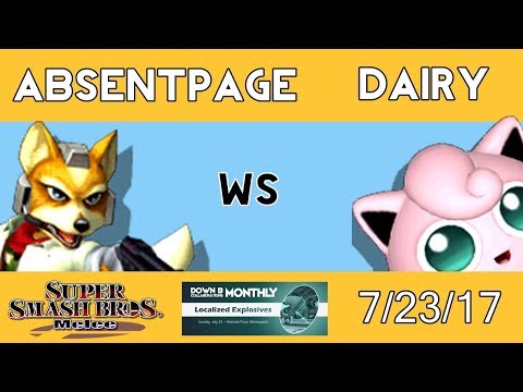 [Melee Singles WSF] Absentpage(Fox) vs Dairy(Puff) [DownB_ July Monthly]