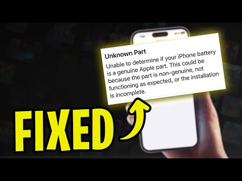 Unknown Part Battery iPhone [SOLUTION] (2025)