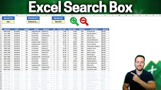Interactive Search Bar Excel Advanced Filter PowerFul