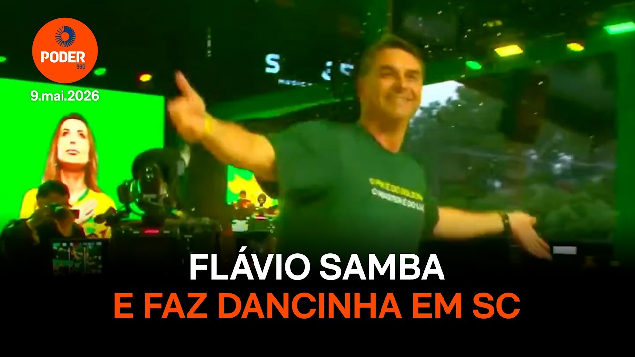 Flávio Bolsonaro volta a fazer dancinha em SC