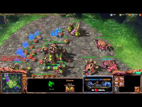 ROOTDestiny (Z) vs. coLRyze (Z) [Game 4] - Starcraft 2 Ladder