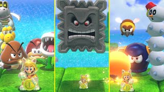 Which Mario Enemies can GOLDEN STATUE MARIO Defeat? (Super Mario 3D World + Bowser&#39;s Fury Mod)