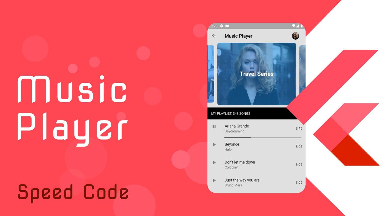 Flutter - Music Player UI - Speed Code