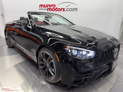 2023 Mercedes-Benz E-Class AMG E 53 4MATIC+ Cabriolet in Black for sale at Munro Motors in Brantford, ON