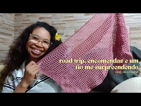 fiz uma peça arco-íris sem comprar nenhum novelo. 🌈 - vlog de crochê 