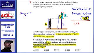 Acil Yayınları Matematiğin İlacı TYT Deneme-1 Matematik Çözümleri