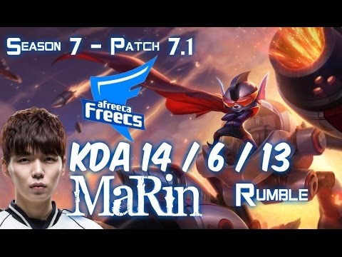 AFs MaRin RUMBLE vs SINGED Top - Patch 7.1 KR Ranked