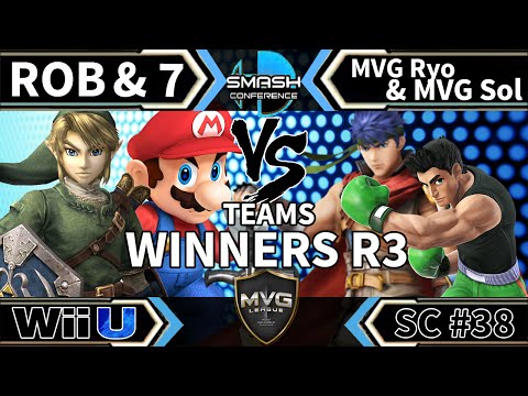 ROB & 7 vs. MVG|Sol & MVG|Ryo - Teams SSB4 Winners R3 - Smash Conference 38
