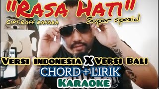 Download lagu ' RASA HATI ' - Cipt.Raff Rafara, (bahasa INDONESIA x BALI KARAOKE INDONESIA x BALI CHORD&LIRIK) mp3 Download lagu ' RASA HATI ' - Cipt.Raff Rafara, (bahasa INDONESIA x BALI KARAOKE INDONESIA x BALI CHORD&LIRIK) mp3