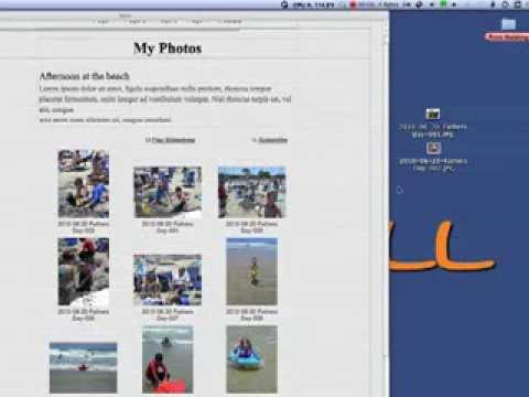 Add photos to iWeb Photo page