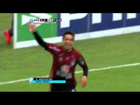 Gol de Pato. Los Andes 0 - Central Córdoba 1. Fecha 38. B Nacional 2015. FPT