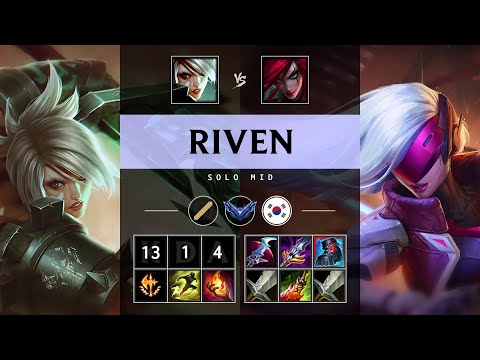Riven Mid vs Katarina: Legendary - KR Diamond Patch 25.S1.2