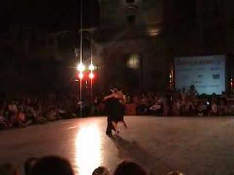 Corina de la Rosa  and  Julio Balmaceda  are  dancing  to  the  milonga  "  Morena  "