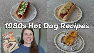 1980s HOT DOG RECIPES 🌭 trying Creative Hot Dogs from Pillsbury!