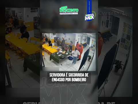 servidora é socorrida de eng4sg0 por bombeiro