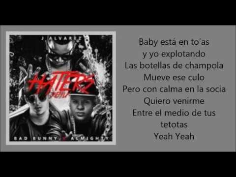 J Alvarez - Haters (Remix) ft. Bad Bunny, Almighty | El Conejo Malo (letra)