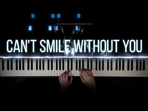 Barry Manilow - Can't Smile Without You | Piano Cover with Strings (with Lyrics & PIANO SHEET)