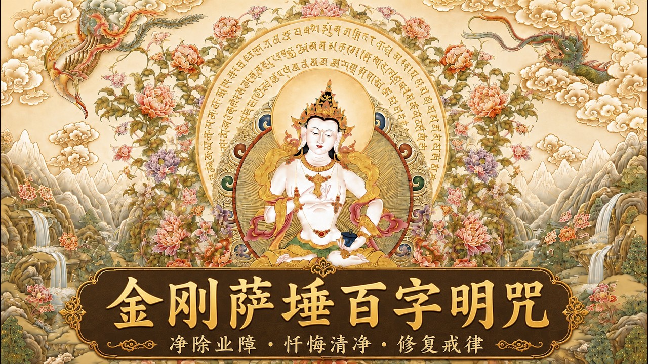 金刚萨埵百字明咒｜净除业障・忏悔清净・修复戒律｜Vajrasattva 100 Syllable Mantra