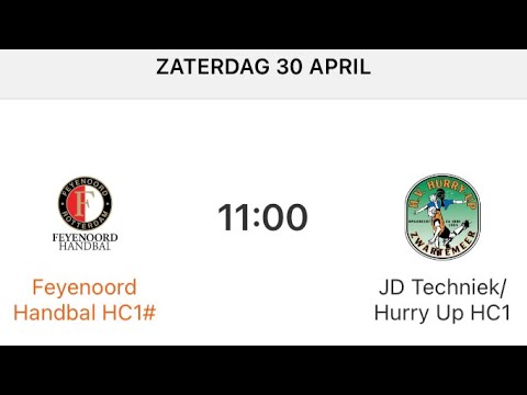 Feyenoord Handbal HC1 - JD Techniek/ Hurry Up HC1