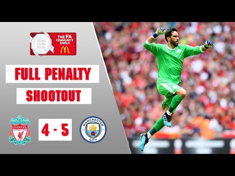 Liverpool vs Manchester City Full Penalty Shootout (4-5) | FA Community Shield 2019