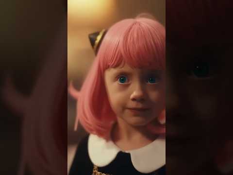 Spy X Family Behind The Scenes 🎥| Anya, Yor & Loid Live-Action Anime Film #shorts #spyxfamily #chibi