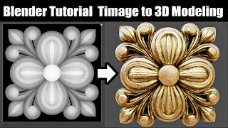 Blender Tutorial | 2D Image to 3D Model in Blender | CNC Grayscale