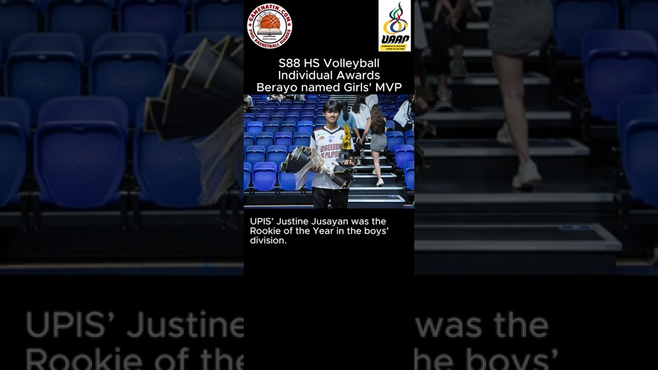 UAAP Volleyball: Rainer Lorayes of UST, Diza Berayo of NU win high school volleyball MVP awards.