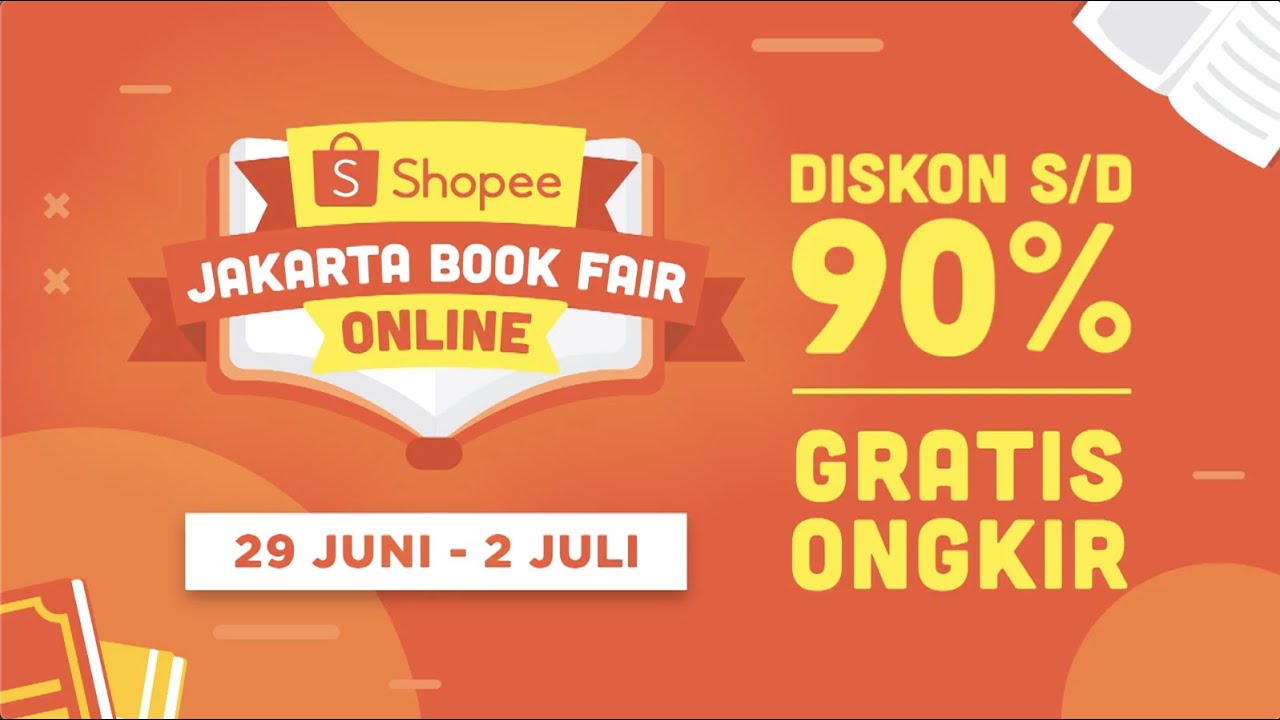 Beli Buku Diskon 90% dan Gratis Ongkir di Shopee Jakarta Book Fair