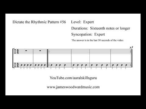 Rhythmic Dictation in a Repeating Pattern #56