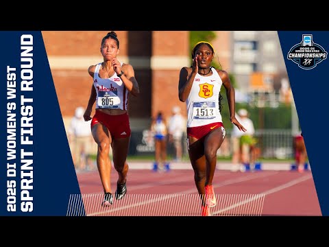 Every women's West sprint first round race from 2025 NCAA outdoor track and field championships