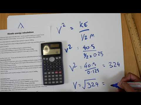 Part of a video titled Kinetic Energy Part 3 - Calculating Velocity - YouTube