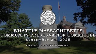 Whately Community Preservation Committee - September 24, 2025