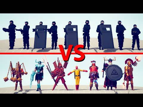 SWAT Team vs HIDDEN UNITS Team - Totally Accurate Battle Simulator TABS