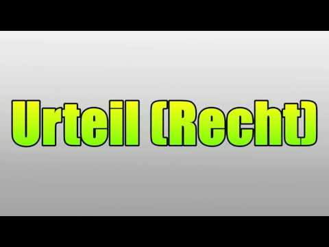 Urteil (Recht)