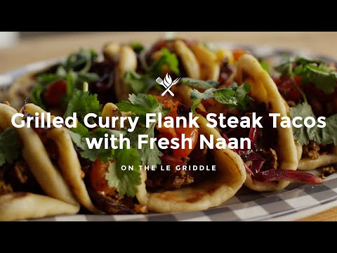 Grilled Curry Flank Steak with Fresh Naan