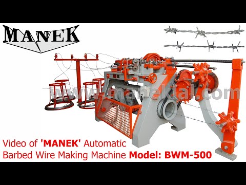 Demonstration of barbed wire making machine