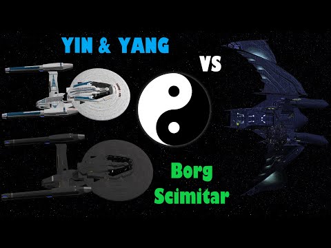 USS Renegade + Valor VS Borg Scimitar - Star Trek Ship Battles - Bridge Commander