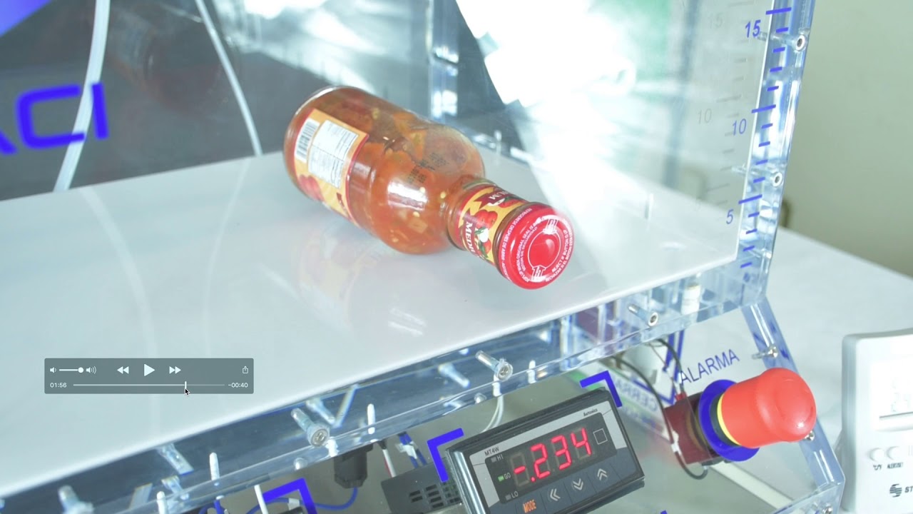 Prueba de Hermeticidad Envase de vidrio con Tapa Seguridad