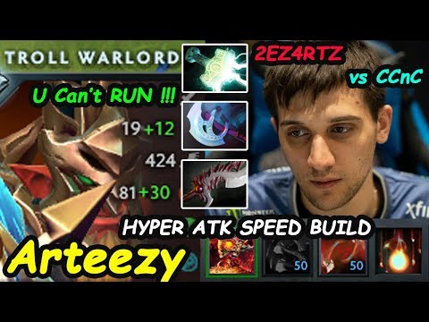Arteezy - [Troll Warlord] IMBA BUILD HYPER SPEED ULTRA INSTINCT CARRY Dota 2 7.22 pro Gameplay