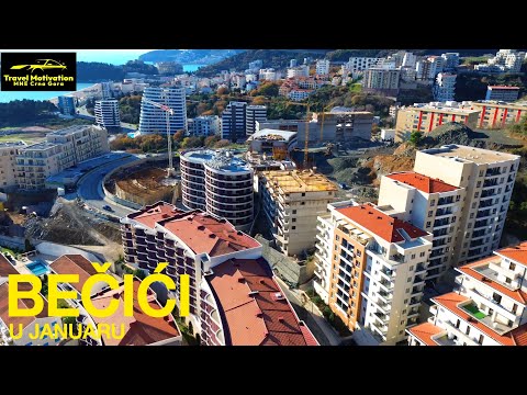 BEČIĆI iz vazduha u Januaru 2026 - BEČIĆI Town Aerial View in 4K MNE Crna Gora