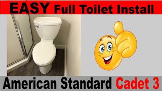 Easy Toilet Install American Standard Cadet 3 Tall Height Elongated DIY